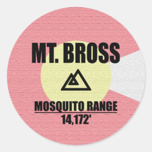 Mt. Bross Classic Round Sticker