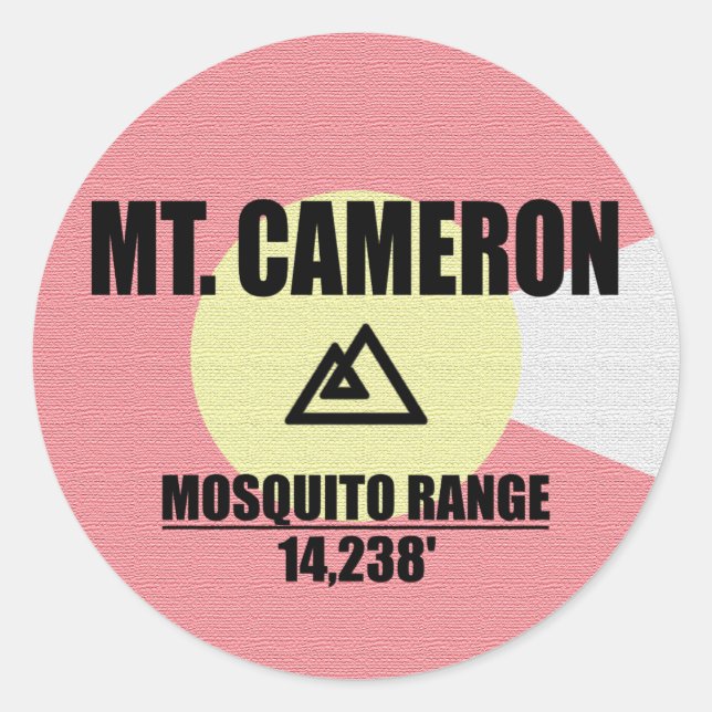 Mt. Cameron Classic Round Sticker (Front)