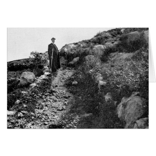 Mt. Carmel, trail near Shrine of the Bab, ca. 1907 (Front Horizontal)