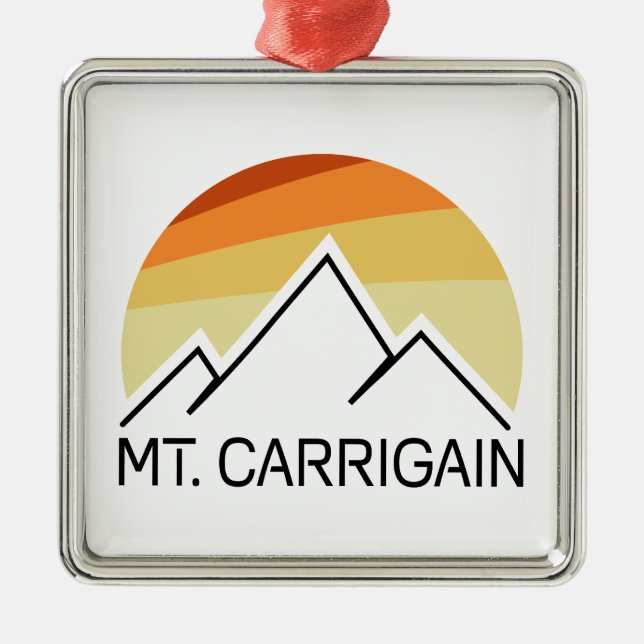 Mt. Carrigain New Hampshire Retro Metal Ornament (Front)