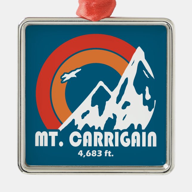 Mt. Carrigain New Hampshire Sun Eagle Metal Ornament (Front)