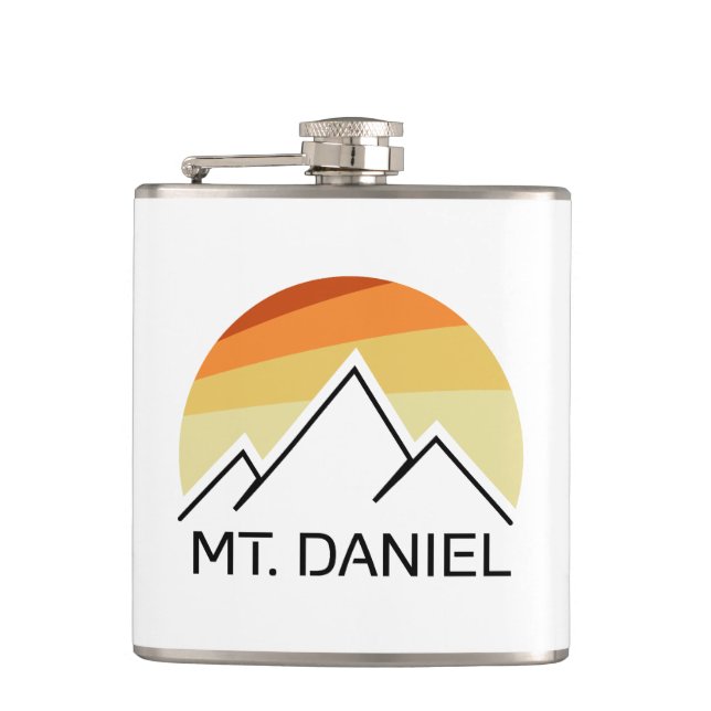 Mt. Daniel Washington Retro Flask (Front)