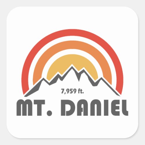 Mt Daniel Washington Square Sticker