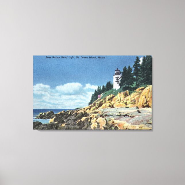 Mt. Desert Island, Bass Harbor Head Lighthouse Canvas Print (Front)
