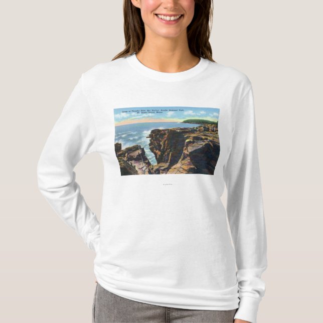 Mt. Desert Island View of Thunder Hole T-Shirt (Front)