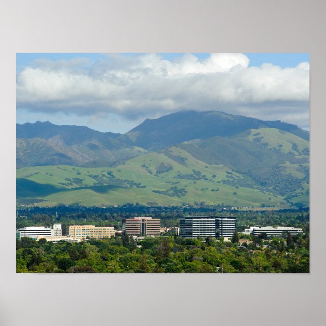 Mt. Diablo and Downtown Concord Poster (Front)