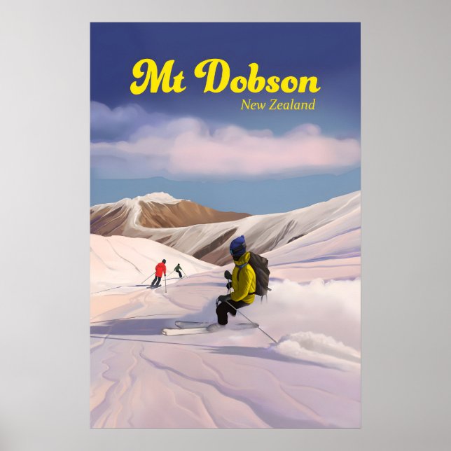 Mt Dobson Ski Resort Travel Poster (Front)