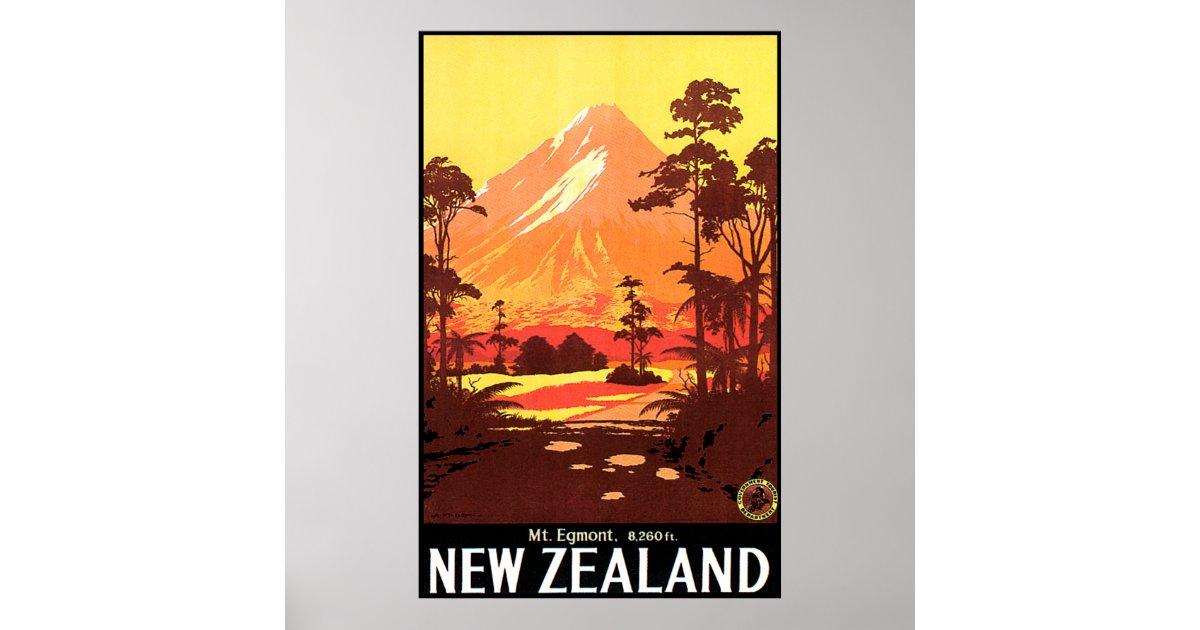 Mt. Egmont New Zealand Poster Zazzle