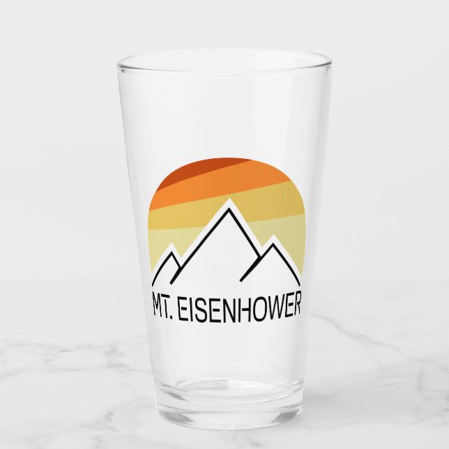 Mt. Eisenhower New Hampshire Retro Glass (Front)
