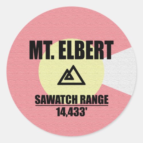 Mt Elbert Classic Round Sticker