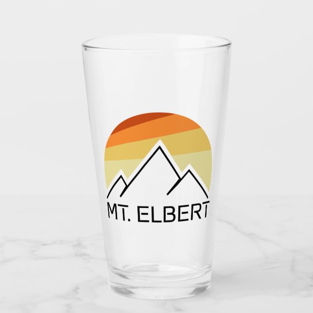 Mt. Elbert Colorado Retro Glass (Front)