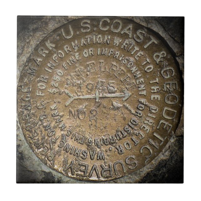 Mt Elbert Fourteener Benchmark Tile (Front)