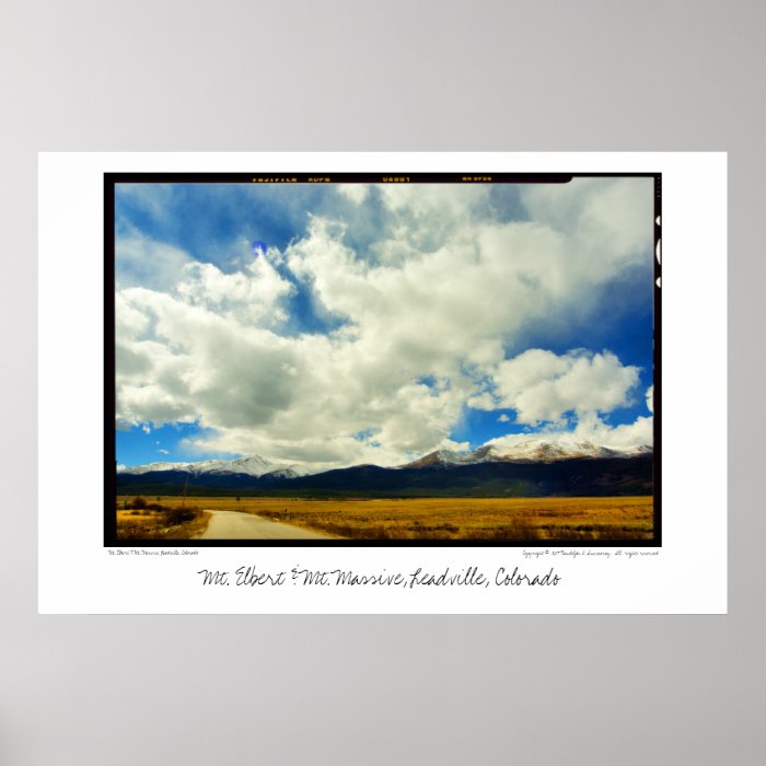 Mt. Elbert & Mt. Massive, Leadville, Colorado Print