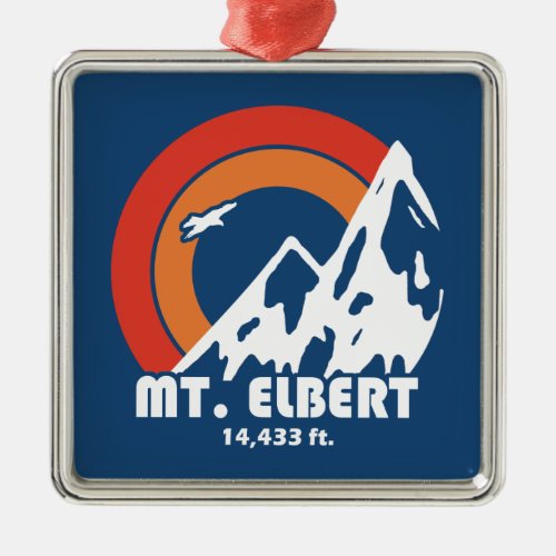 Mt Elbert Sun Eagle Metal Ornament