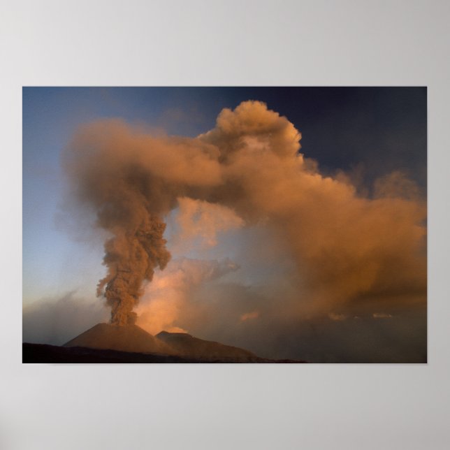 Mt. Etna summit vent, Sicily, Italy Poster (Front)