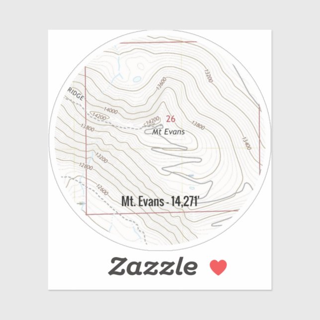 Mt. Evans Colorado Fourteener Sticker (Sheet)