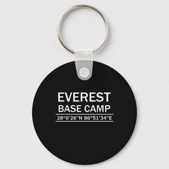 Mt Everest Base Camp Coordinates  Keychain (Front)