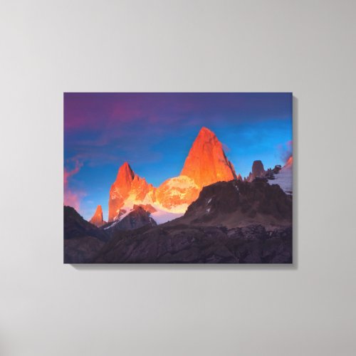Mt Fitz Roy At Sunrise Canvas Print