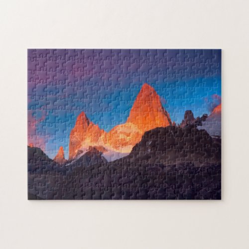 Mt Fitz Roy At Sunrise Jigsaw Puzzle
