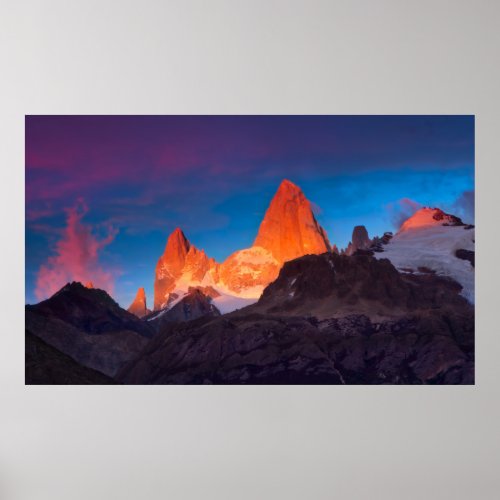 Mt Fitz Roy At Sunrise Poster