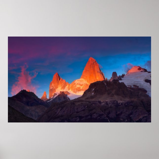 Mt Fitz Roy At Sunrise Poster (Front)