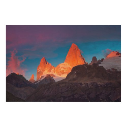 Mt Fitz Roy At Sunrise Wood Wall Decor