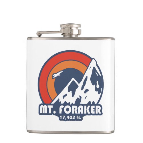 Mt Foraker Alaska Sun Eagle Flask