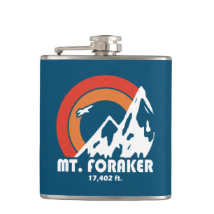 Mt. Foraker Alaska Sun Eagle Flask