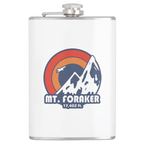 Mt Foraker Alaska Sun Eagle Flask
