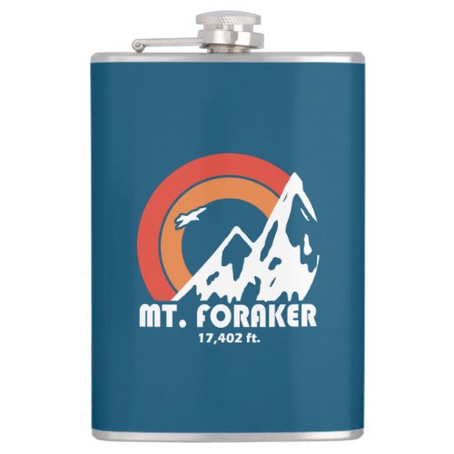 Mt Foraker Alaska Sun Eagle Flask