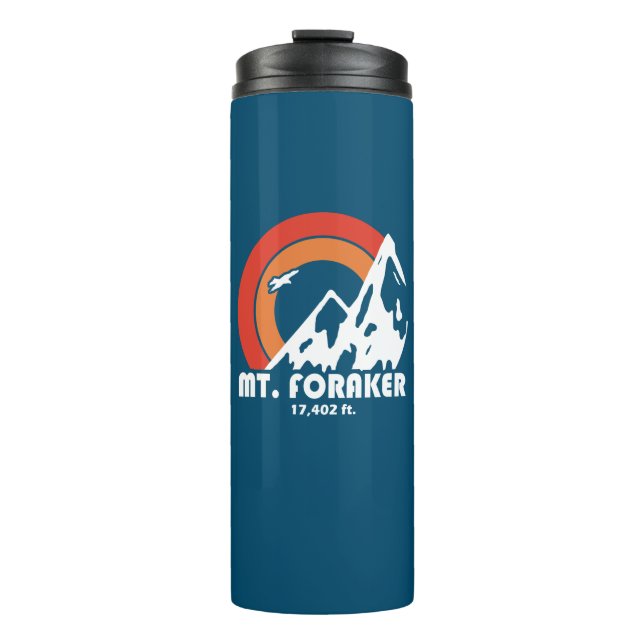 Mt. Foraker Alaska Sun Eagle Thermal Tumbler (Front)
