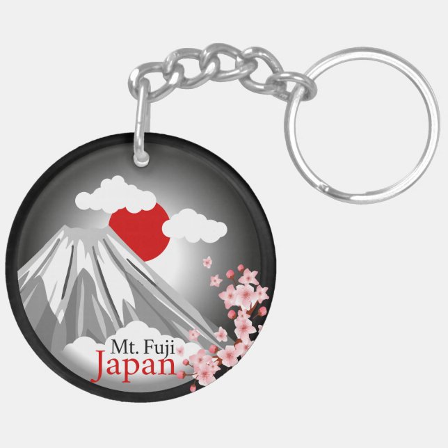Mt. Fuji Abstract Landscape  Keychain (Back Right)