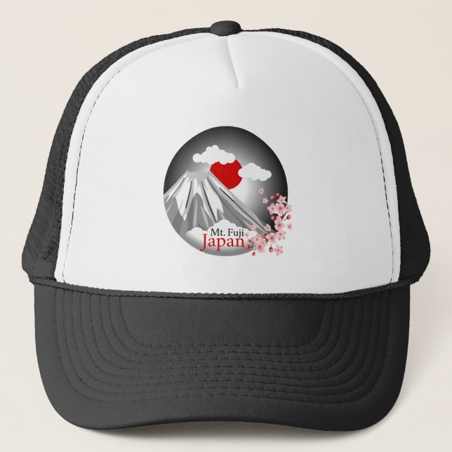 Mt. Fuji Abstract Landscape Trucker Hat (Front)