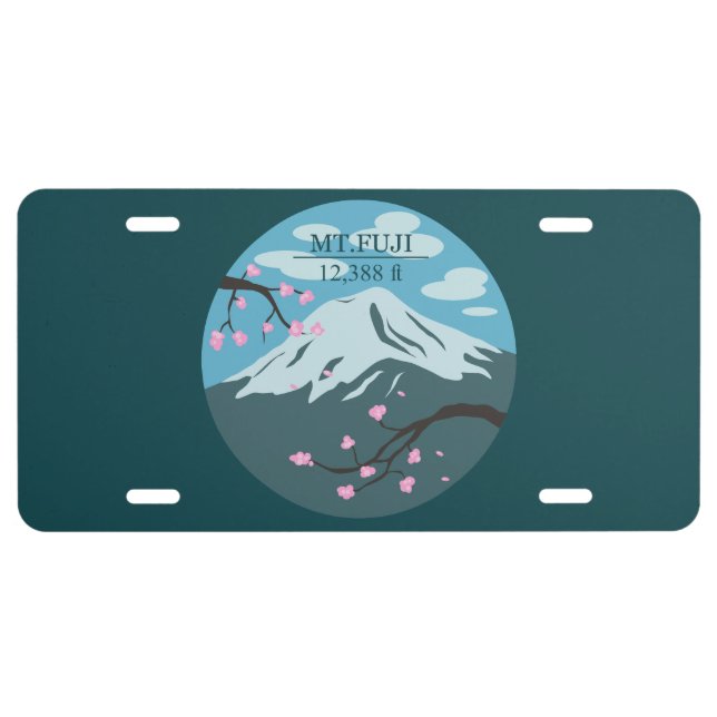 Mt. Fuji Altitude License Plate (Front)