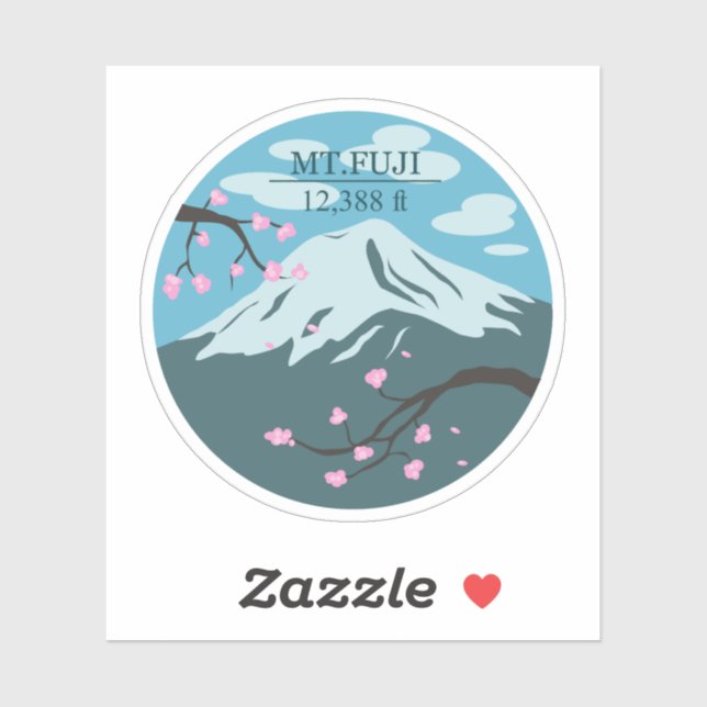 Mt. Fuji Altitude Sticker (Sheet)