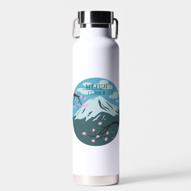 Mt. Fuji Altitude  Water Bottle (Front)