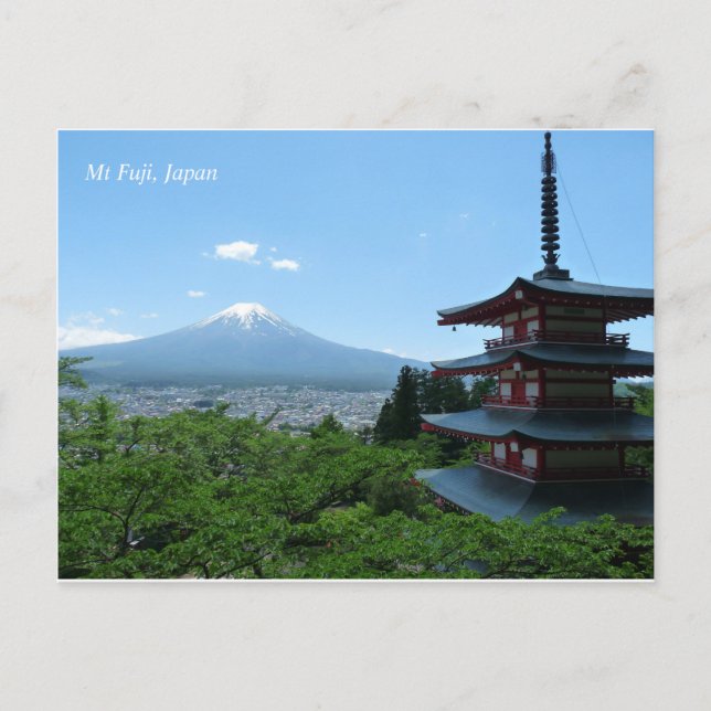 Mt Fuji Arakurayama Sengen Park Japan Postcard (Front)