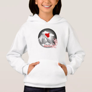 Mt. Fuji Cherry Blossom Abstract Landscape Hoodie