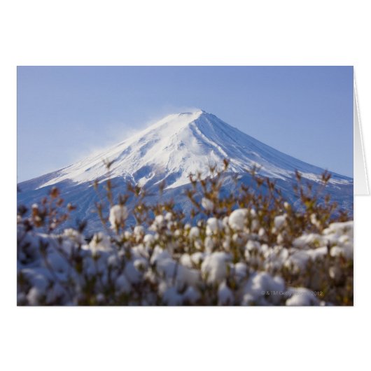 Mt. Fuji covered with snow Cards (Front Horizontal)