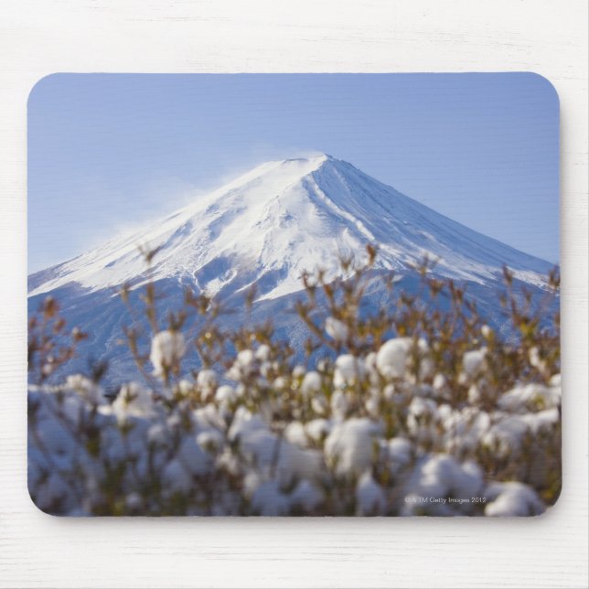 Mt. Fuji covered with snow Mouse Pad (Front)