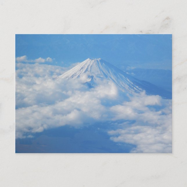 Mt. Fuji from Airplane, Photography Postcard (Front)