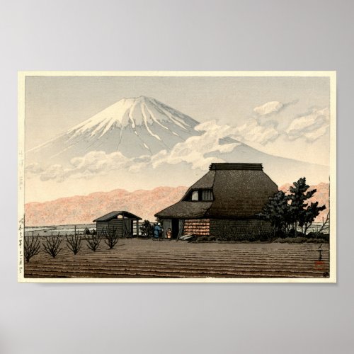 Mt Fuji from Narusawa Hasui Kawase Poster Print