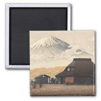 Mt. Fuji from Narusawa Hasui Kawase shin hanga art Magnet