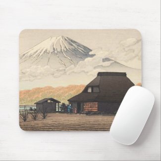 Mt. Fuji from Narusawa Hasui Kawase shin hanga art Mouse Pad