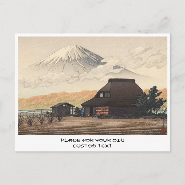 Mt. Fuji from Narusawa Hasui Kawase shin hanga art Postcard (Front)