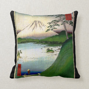 Mt. Fuji in Japan circa 1800's Throw Pillow
