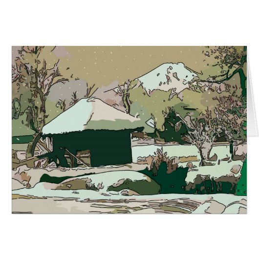 Mt Fuji In Snow Cards (Front Horizontal)