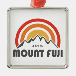 Mt. Fuji Japan Metal Ornament