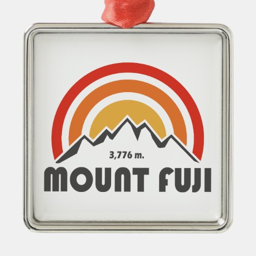 Mt Fuji Japan Metal Ornament