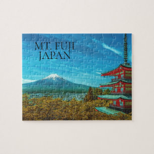 Mt. Fuji Japan Pagoda Photo Jigsaw Puzzle